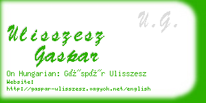 ulisszesz gaspar business card